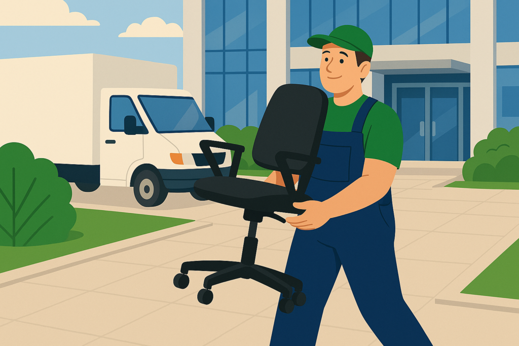 Büroumzug Büroumzug mit erfahrenem Umzugsunternehmen, das Bürostühle und Büroeinrichtung fachgerecht transportiert und liefert.