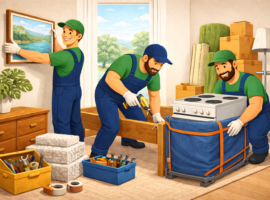 Erfahrene Helfer einer Umzugshilfe Zürich übernehmen Möbelmontage, Gerätesicherung.